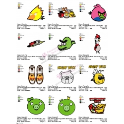 12 Angry Birds Embroidery Designs Collections 13